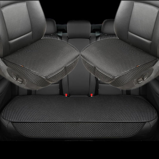 Auto Newer Breathable Universal Four Seasons Car Seat Covers, Luxury Include Front Car Seat Protector and RearCar Seat Cushion,Compatible with 95% Vehicles Fit for Cars Truck SUV (Black,3PCS)