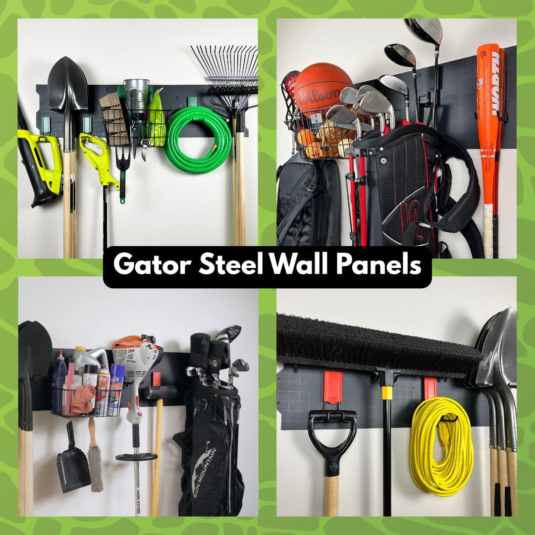 GATOR MAGNETICS MEGA 3" and 4.5" Open Hook 4 Pack - Magnetic Heavy Duty Garage Hooks with 45 lb Hold for Steel Surfaces - Garage Organization for Tools, Ladders, Weed Eaters, and More