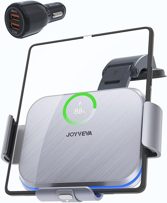 Dual Coil Wireless Car Charger for Galaxy Z Fold 6/5/mate xt,Fast ChargingCar Phone Mount for Galaxy Z Fold 4/3,Smartphone Holder Air Vent Dashboard for iPhone16 Max