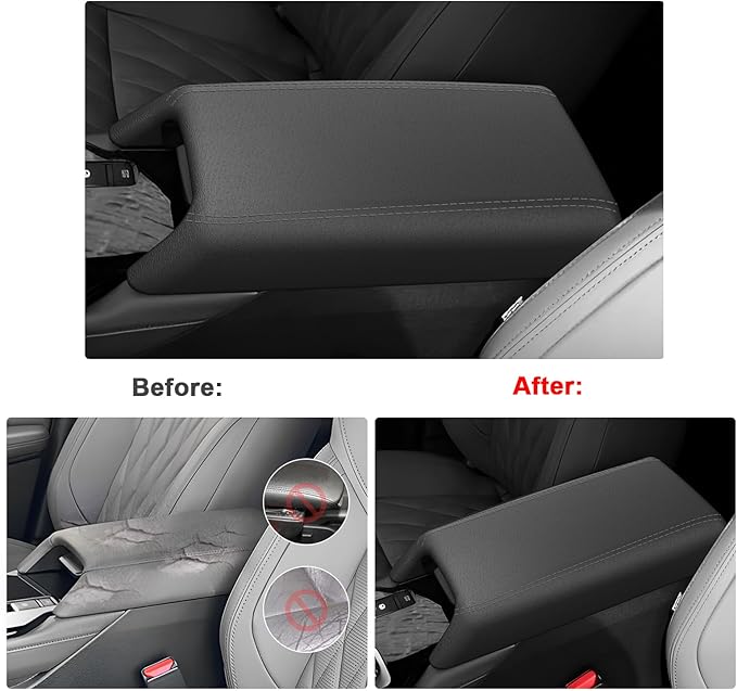 SXCY for 2025 2026 Mitsubishi Outlander Armrest Cover [Only for Gas,Not for 2022-2025 Hybrid] for 2025 Mitsubishi Outlander Accessories Center Console Cover Silicone Full Cover(w/Privacy Storage)