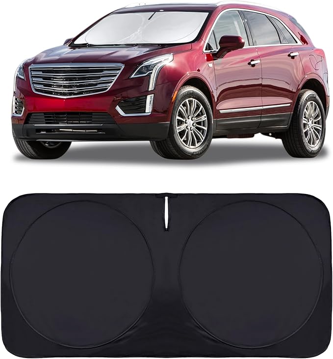for Cadillac Escalade SRX XT5 XT6 STS DTS XT4 DeVille 2017 2018-2022 2023 2024 Windshield Sun Shade- Car Sunshades for Front Windows Shield Cover Custom Fit Cadillac SRX 2025 Accessories Sun Visor