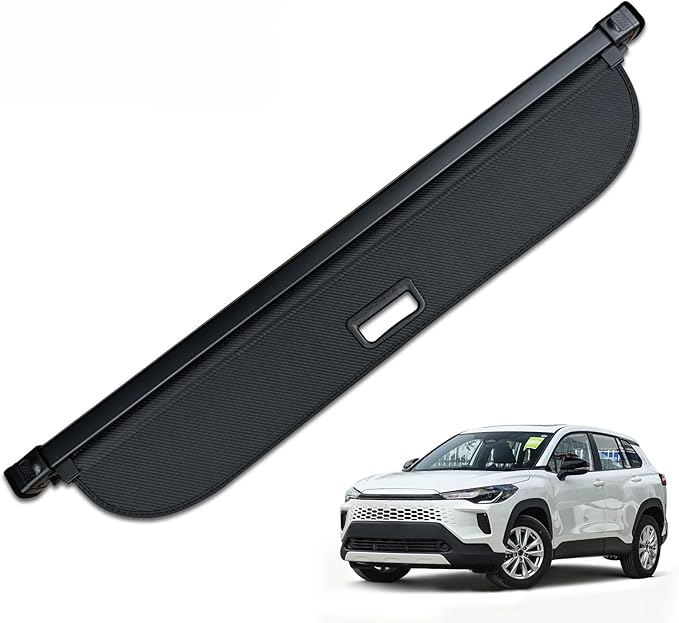 MIALUTY® Cargo Cover for 2021-2026 Toyota Corolla Cross Retractable Trunk Cover Corolla Cross Accessories Anti-Peeping Anti-Theft Privacy Screen,Trunk Luggage Shield Shade Carbon Fiber Texture
