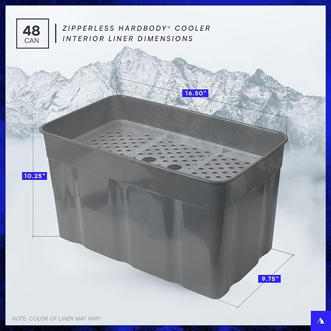 Titan by Arctic Zone Deep Freeze Cooler - Zipperless Hardbody Cooler - Deep Freeze Insulation, HardBody Liner, and SmartShelf