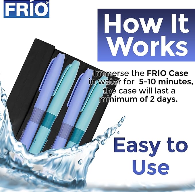 FRIO Cooling Wallet - Insulin Cooler for 45+ Hours of Stress Free On The Go - Black - XL