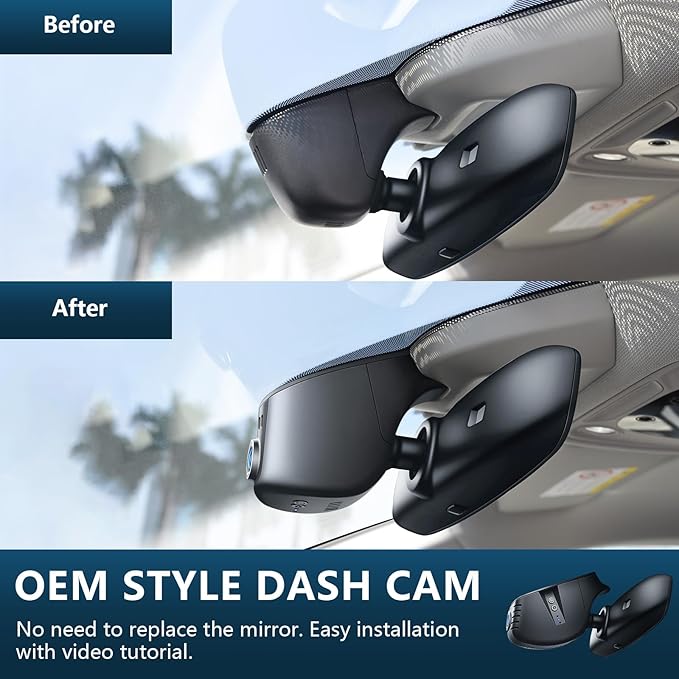 Mangoal 4K Dash Cam fit for Audi (Model A Black) 2019-2026 A4 A6 Allroad A3 A5 Q5 S4 S6 Q7 A8 S8 TT A7 S5 Q3 S3 S7 RS3 RS5 RS6 e-tron, OEM Look, UHD 2160P Video, WiFi & App, GPS, 64GB Card