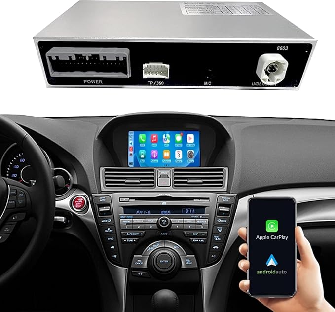 Wireless CarPlay Upgrade Module for Acura Upgraded Accessories Upgrade Kit fits (TL with Navi 2009-2014) CarPlay Retrofit Kit Support OEM Display