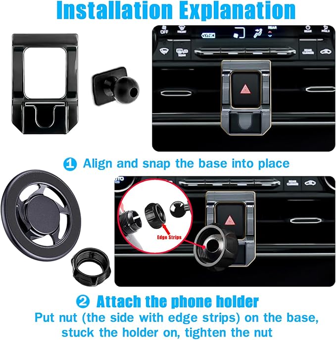Car Phone Holder, Air Vent Navigation Mount, for Toyota Highlander/Hybird 2020-2025, Mag-safe Magnetic Custom Cradles Stand for iPhone, Samsung, HTC and All Smartphone (NOT for Platinum/Grand)