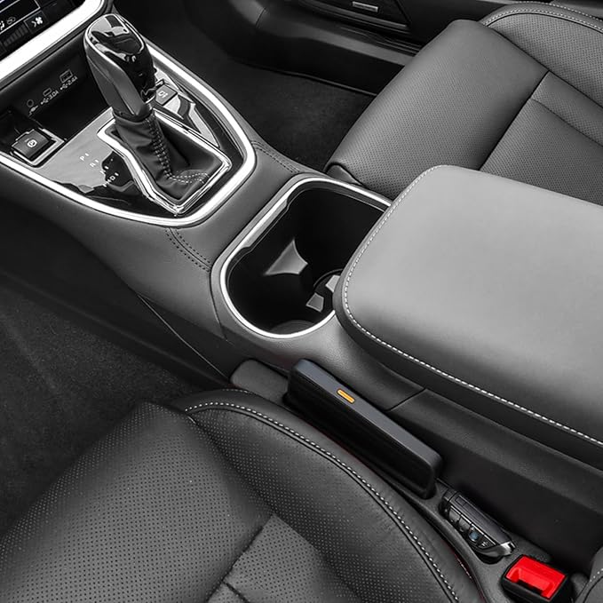 Car Seat Gap Filler Organizer Compatible with Subaru Outback Accessories Seat Gap Plug Blocker with Storage Slot Non-Slip Car Cup Holder Coaster 2 Pack Black