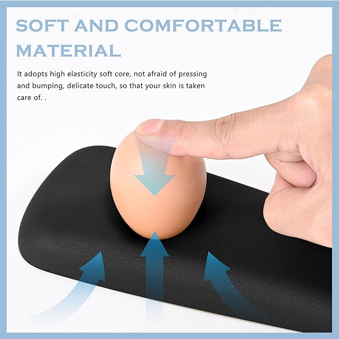 2PCS Car Arm Rest Cushion for Elbow,Soft Leather Car Door Armrest Pad with One-Piece Molding for Comfortable Support,Universal Cars Knee Cushion as Cars Arm Rest Cover Pad