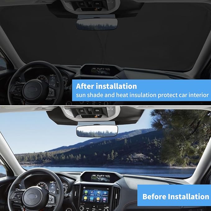 Windshield Sun Shade for for Subaru Forester 2026-2019 Front Window Sunshade Custom Fit Crossover Base Premium Sport Limited Sun Visor UV Protector Shade Heat Shield Cover, Keep Car Cool