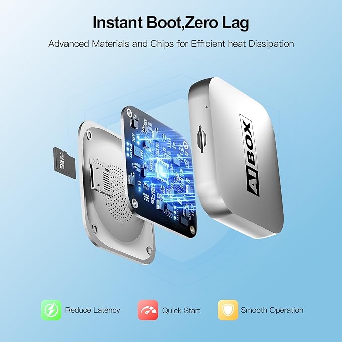 Wireless CarPlay Adapter 2026 Upgraded –AI Box Carplay Suitable for Apple iPhone & Android, with Compact Size, Plug-and-Play Convenience, and Fast, Stable Connection for CarPlay & Android Applications