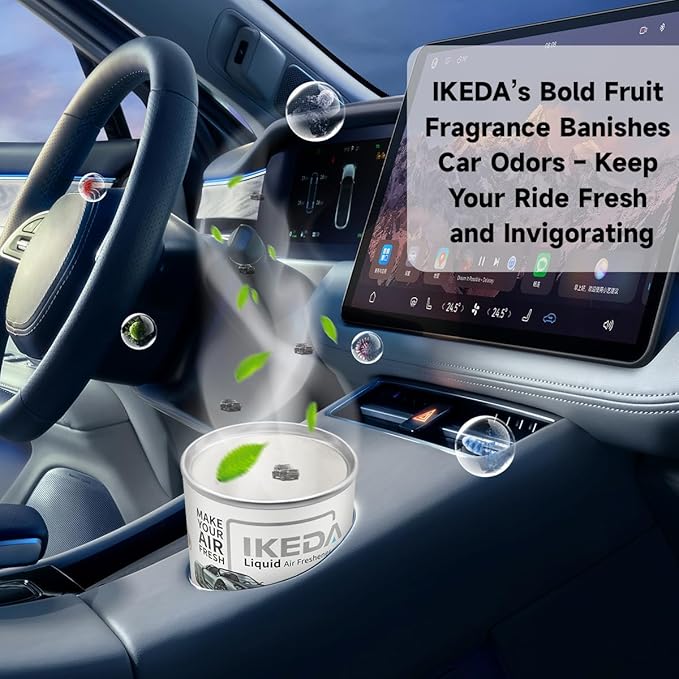 Car Air Freshener: New Car Scent Liquid Cans | Odor Elimination | Smoke Smell Remover | Strong Long-Lasting Fragrance | For Auto Home | 4.23 oz | 1 pack