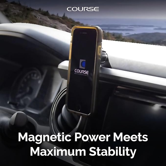 Course Motorsports Direct Fit Phone Mount | Phone Holder MagSafe Compatible Magnetic Mount | Custom Fit in-Dash Phone Mount | Compatible with Toyota Tacoma (2016–2023)