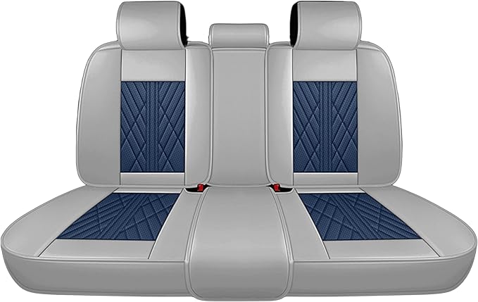 Premium Nappa Leatherette Car Seat Cover Set Custom Fit for Honda CR-V CRV 2000-2023 2024 2025 2026 Water-Proof Breathable Faux Leather Seat Cushion Protectors (Full Set 5 Seats,Blue Grey)