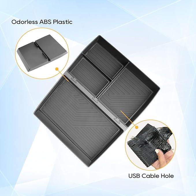 LFOTPP for GMC Acadia Center Console Organizer for 2024-2026 GMC Acadia (Elevation/AT4/Denali) Middle Armrest Storage Tray Insert,OEM Fit, Non-Slip Waterproof 2024 2025 2026 GMC Acadia Accessories