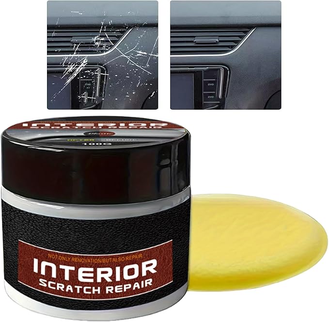 Dashboard Scratch Repair Kit, Car Dashboard Restorer & Protectant With UV Shield, Professional Grade Interior Scratch Repair Wax, Non-Greasy Formula For Dashboards, Trim & Parts