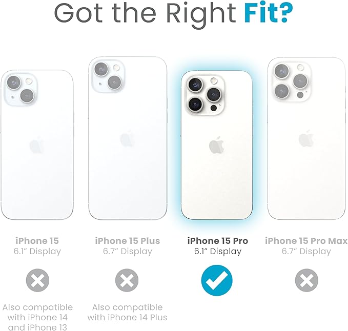 Speck iPhone 15 Pro Case - Drop Protection, Grip - Scratch Resistant, Soft Touch, 6.1 Inch Phone Case - Presidio2 Grip Charcoal Grey/Cool Bronze/White