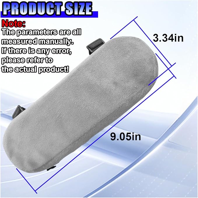 2PCS Car Elbow Pad Arm Rest Cover, Soft Armrest Cushion Pad for Arm Comfortable Support, Anti-Scratch Auto Armrest Pillow Protector, Universal Car Interior Accessory for Most Vehicles (Grey)