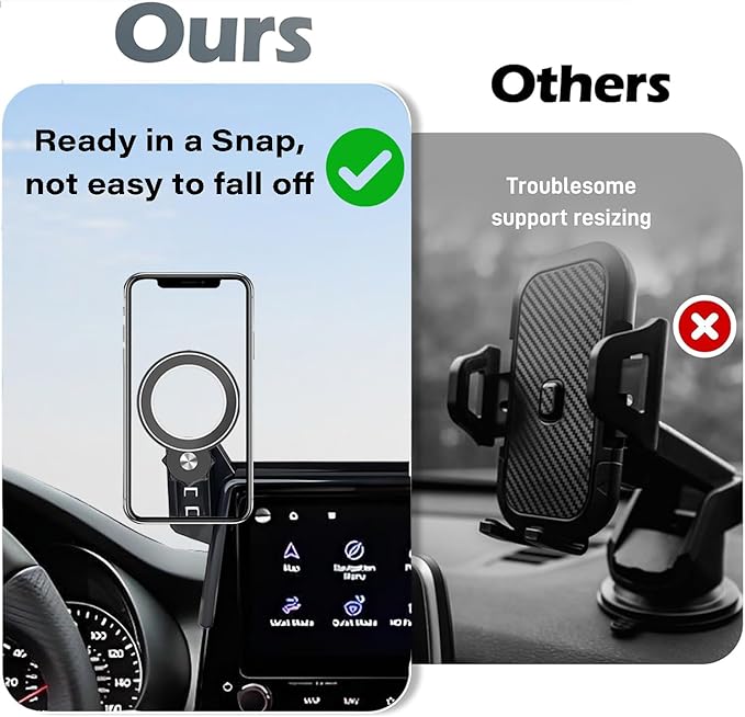 Car Phone Holder for Kia Forte 2022 2023 2024 Accessories Apply to 10.25 Inch Touch Screen Fixed Clip Magnetic Cell Phone Mount Hands-Free 360 Degree Rotation