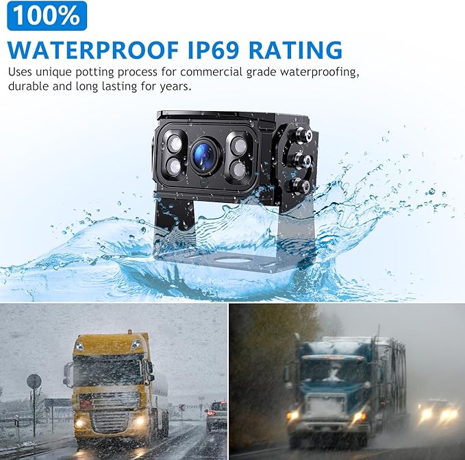 Ultimate 9" AHD IPS Monitor 1080P HD DVR Recording Dual Split Backup Camera Complete Kit for Car Truck RV IP69 Waterproof Camera Sharp Rear View Split Image Included 32G SD Card Easy DIY Install