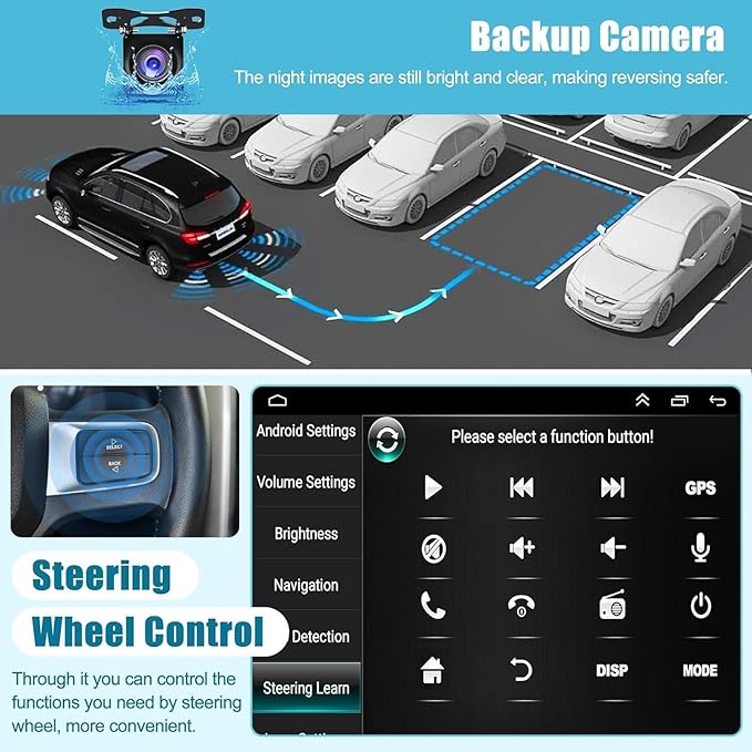 [4G+64G] Car Radio for Dodge RAM 2002 2003 2004 2005 2006, for Jeep Wrangler 2003 2004 2005 2006,Jeep Grand Cherokee 1999-2004, Support Wireless Carplay&Android Auto, 6.8 inch IPS Touchscreen