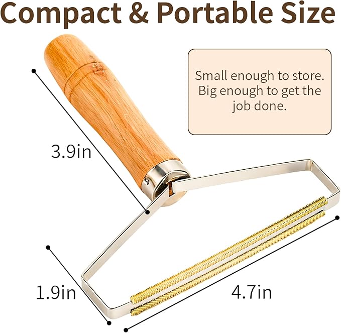 Pet Hair Remover Special Cat and Dog Hair Remover Multi Fabric Edge and Carpet Rake Scraper Dog Hair Remover for Rugs, Couch and Pet Towers(Copper and Stainless Steel, 1PCS)