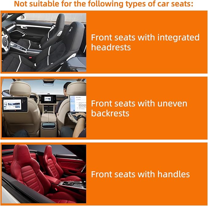 2 Pack Car Organizer Backseat, Car Back Seat Organizer Protector with 12 Storage Pockets, Waterproof Back of Seat Car Storage Organizer Kick Mats for Kids Baby