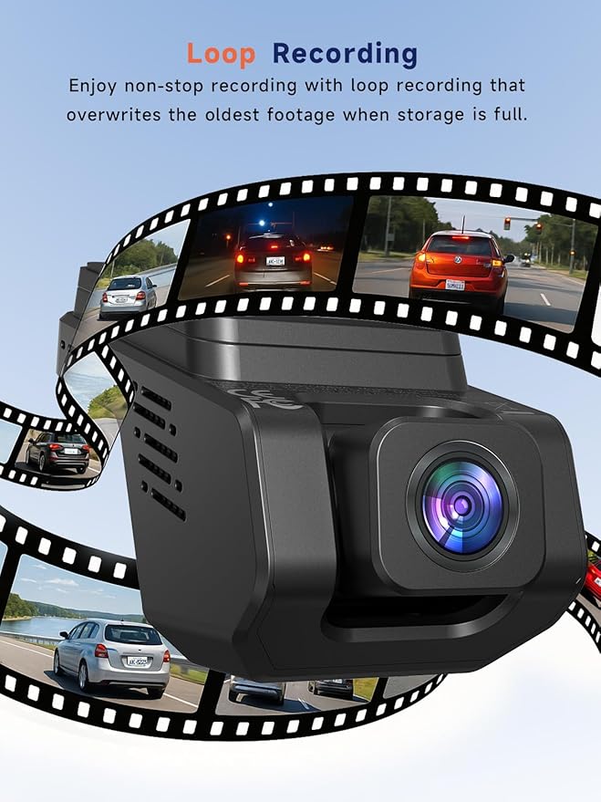 Dash Cam Front and Inside, 2.5K+1080P Dual Camera for Cars, Hidden Car Camera Front and Interior with Super Night Vision, 4 IR LEDs, G-Sensor, 24H Parking Mode, Loop Recording, 32GB Card Included
