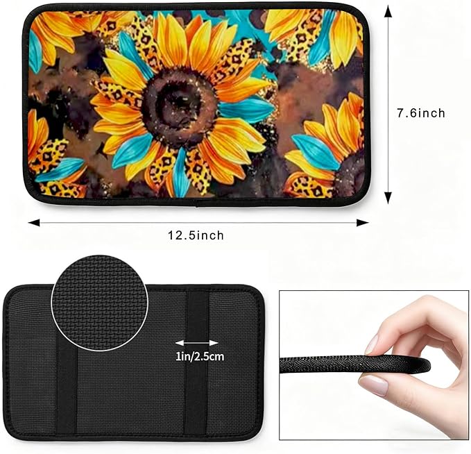 Cat Vehicle Center Console Armrest Cover Pad,Cat Car Accessories Soft Middle Console Cushion Pad,Auto Arm Rest Mat Decor Cats Gifts for Women Men Dad for Most Vehicle SUV Truck