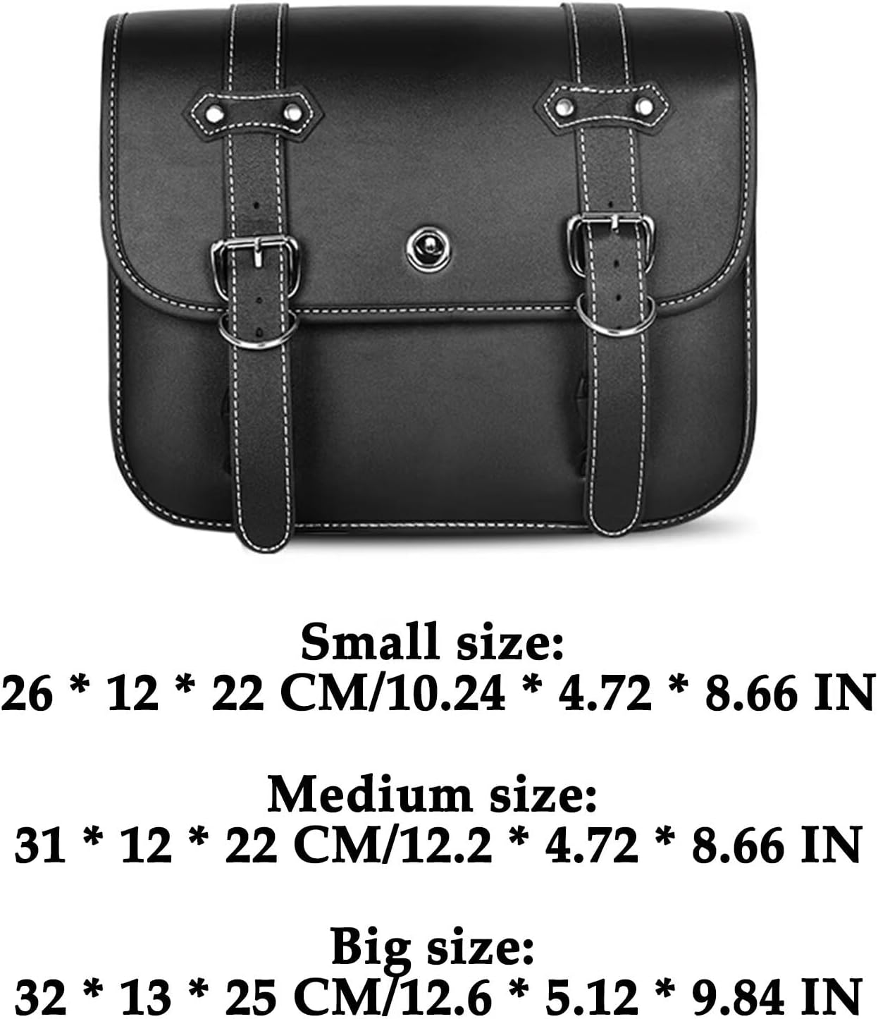 Motorcycle Saddlebags, Scooter Powersports Faux Leather Saddle Bags Motorcycles, Softail Universal Throw Over Sportster Saddlebags 12.2x5.12x9.84 inches