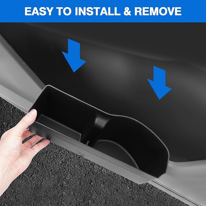 Canvcle Car Door Side Storage Box and Trash Can for Honda CR-V 2023-Present, 4 Compartments, Black, Matte, Scratchproof, 9L Capacity, 50 lbs Max Weight, Easy Install
