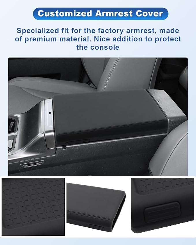 CDEFG for 2026 Toyota RAV4 Center Console Cover for 2026 Toyota RAV4 Accessories Armrest Cover Middle Console Pad with Storage