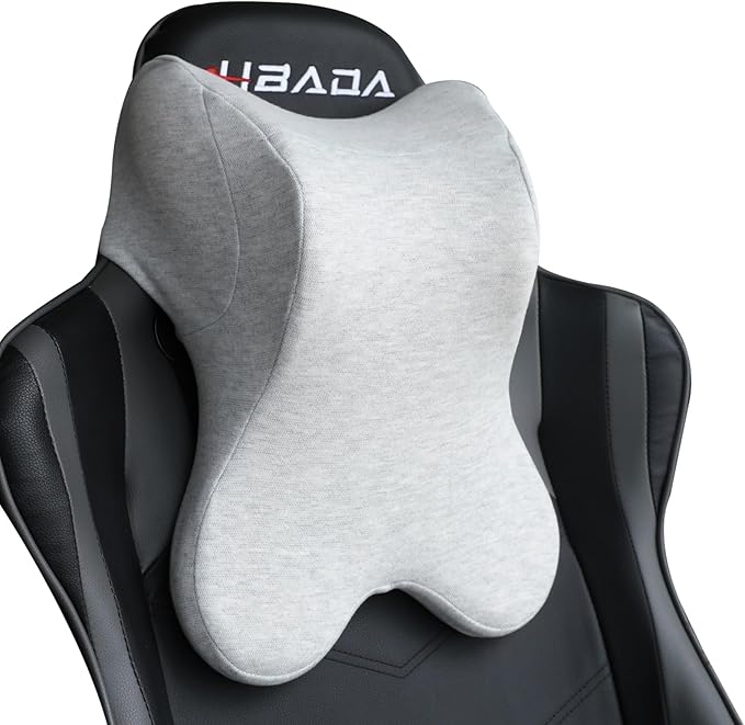 Car Neck Pillow for Driving Gaming Chair Headrest Pillow Office Chair Neck Pillow Ergonomic Design Double Straps Design Suitable for Different Heights