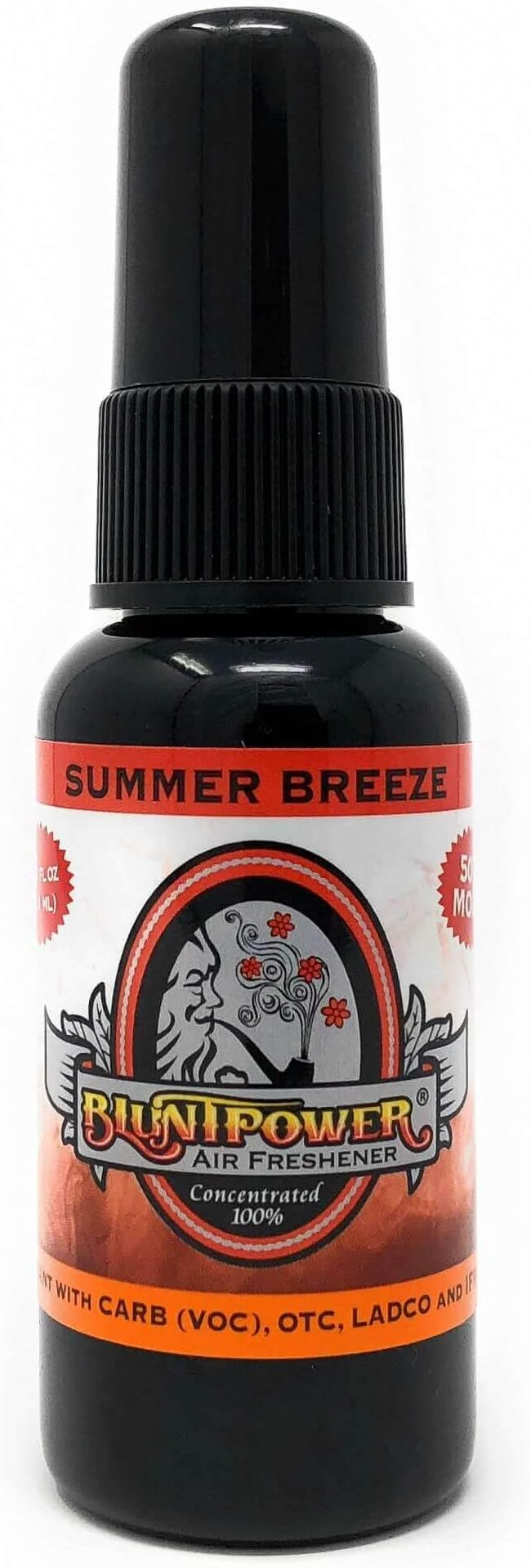 BluntPower (Summer Breeze, 1 Pack) Concentrated Air Freshener for Room and Car Spray - Oil-Based Diffuser Spray Bottle - Long-Lasting Bathroom Spray, Car Freshener, & Odor Eliminator Spray