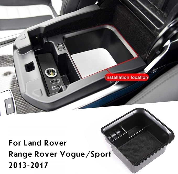 Center Console Armrest Storage Box Organizers Tray Compatible with Land Rover Range Rover Vogue Sport 2013-2017 Car Glove Interior Accessories(with Refrigerator)