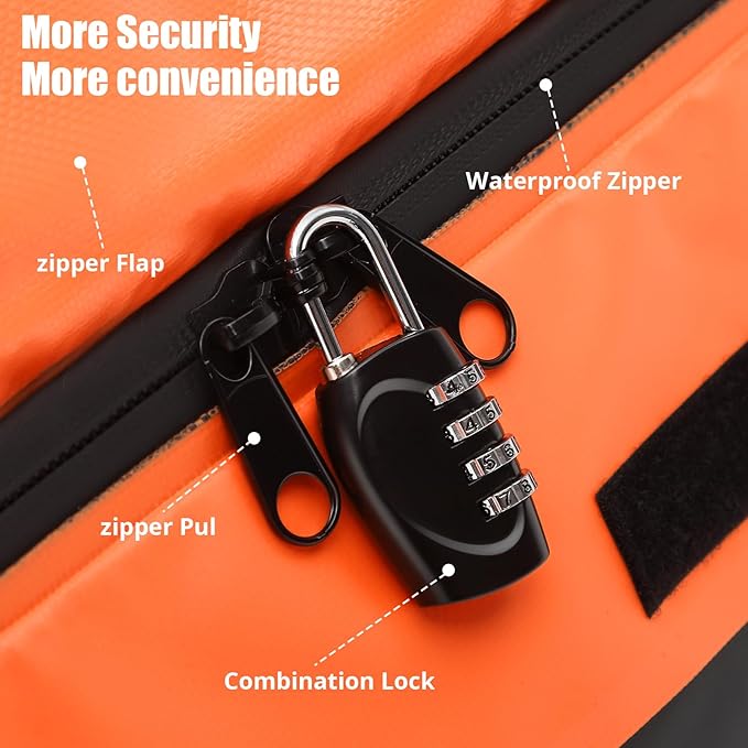 Car Rooftop Cargo Carrier Bag 15 Cubic Feet, Waterproof Roof Rack Cargo Bag for All Cars with/Without Rack, Waterproof Zip, 8 Reinforced Straps, 4 Door Hooks, Luggage Lock, Storage Bag