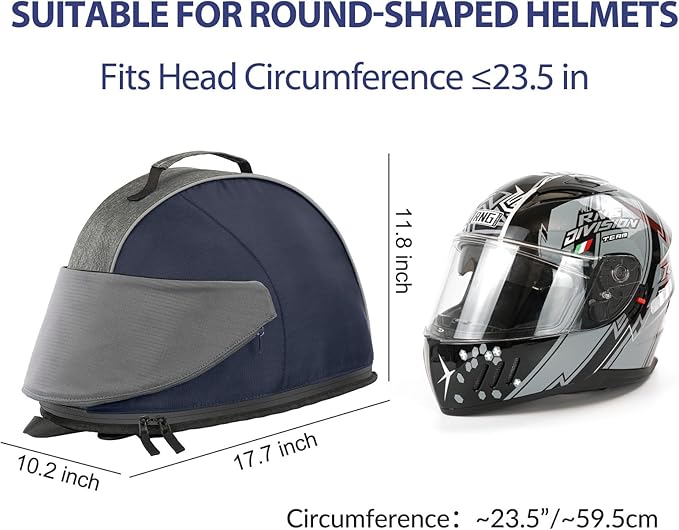Motorcycle Helmet Bag with Top Handle, Water & Scratch Resistant Helmet Storage Bag for Short Distance Travel or Daily Use