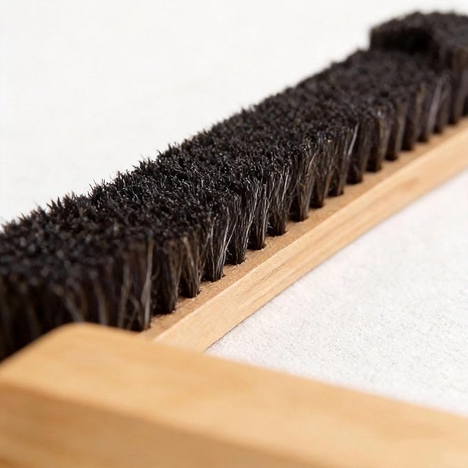 Professional Pool Table Brush 12-Inch | Soft Horsehair Bristles for Gentle & Efficient Cleaning - Reaches Tight Corners & Felt Surface, Essential Billiard Table Maintenance Tool