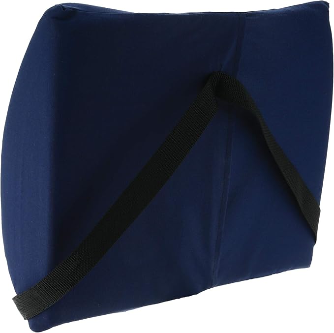 Core Products Sitback Rest Cushion Lumbar Support for Lower Back & Office Chair, Adjustable Strap Standard Foam - Blue