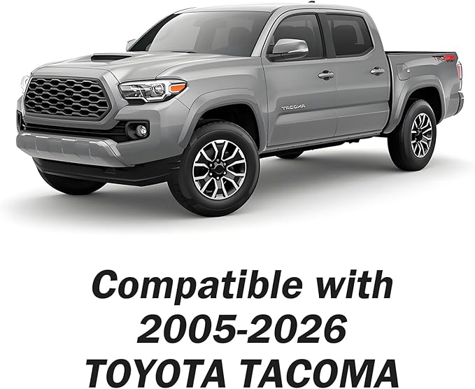 Tomatoman Tacoma Car Seat Covers Compatible with Toyota Tacoma Truck 2005-2024 2025 2026 Access Crew Double Cab TRD Sport Offroad Limited SR5 V6 Cushions(Full Set/Black)