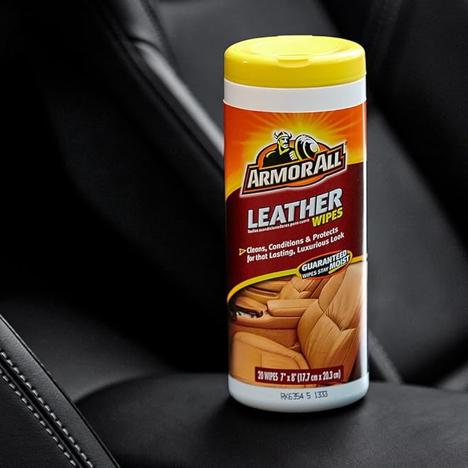 Armor All Interior Cleaner Wipes | For Leather | 20 Count | Pack of 2 | For Vehicles