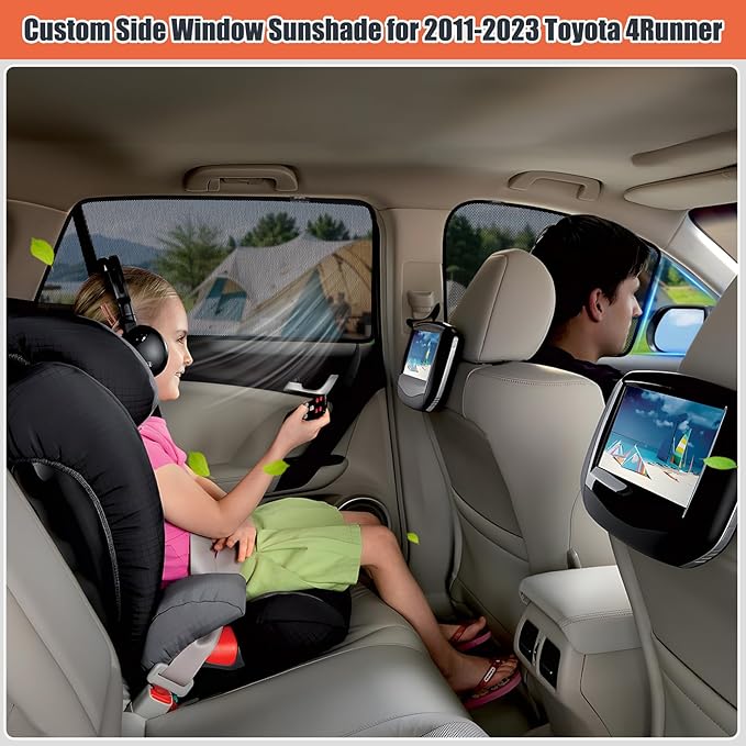 XCBYT Car Window Shades for 2011-2023 4Runner Sun Shade for Car Baby Side Window with Breathable Mesh Blocking 99% UV Glare and Privacy Protection Safe Driving for Napping, Camping, Dressing (4 PCS)
