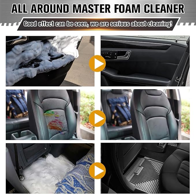 Multi-Purpose Foam Cleaner, Rayhong Foam Cleaner, All Around Master Foam Cleaner,Homebbc Foam Cleaner, Upholstery Cleaner for Car Seats, Interior Car Cleaner(2PCS)