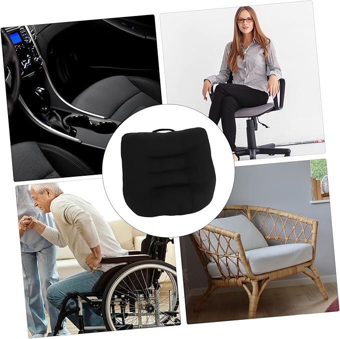 Unomor Car Seat Cushion Lumbar Support Pad for Driving Breathable Heightening Seat Pillow for Short Drivers