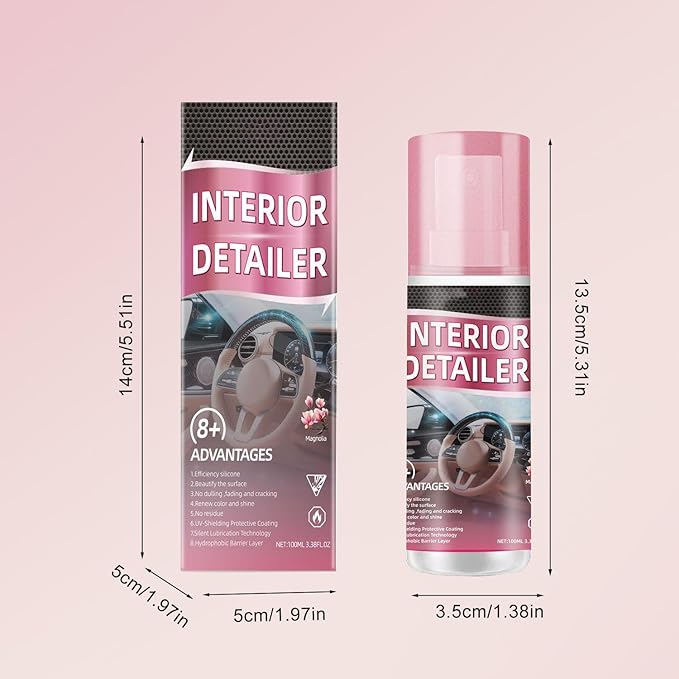 2PCS Polishing Cleaner Car Interior,100ml Polishing Cleaner car Interior,2026 Upgrade Car Interior Cleaner Spray,Total Car Interior Cleaner Rejuvenation,Interior All Purpose Car Cleaner