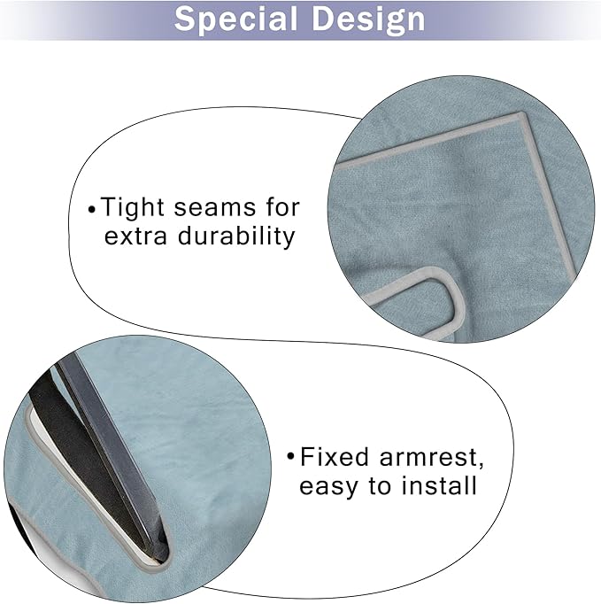 Golf Cart Seat Covers, Breathable Golf Cart Seat Towel Blanket, Keeps Seats Dry & Comfortable in All Weather, Universal 51"x30" for EZGO, Yamaha, Club Car and More 2/4-seats Cart, Light Gray