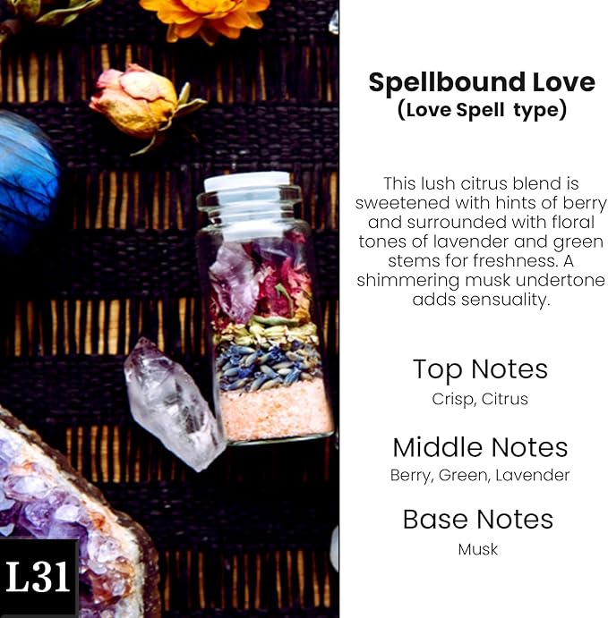 C Classy Hanging Car Air Freshener 2 Pack, Spellbound Love Essential Oil Diffuser, Long-Lasting Fragrance, Cute Glass Bottle Car Accessories for Women & Men, Made in USA