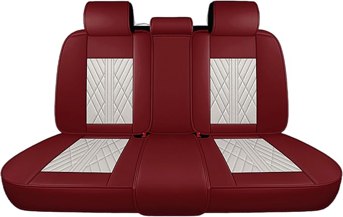Premium Nappa Leatherette Car Seat Cover Set Custom Fit for Honda CR-V CRV 2000-2023 2024 2025 2026 Water-Proof Breathable Faux Leather Seat Cushion Protectors (Full Set 5 Seats,Beige Red)
