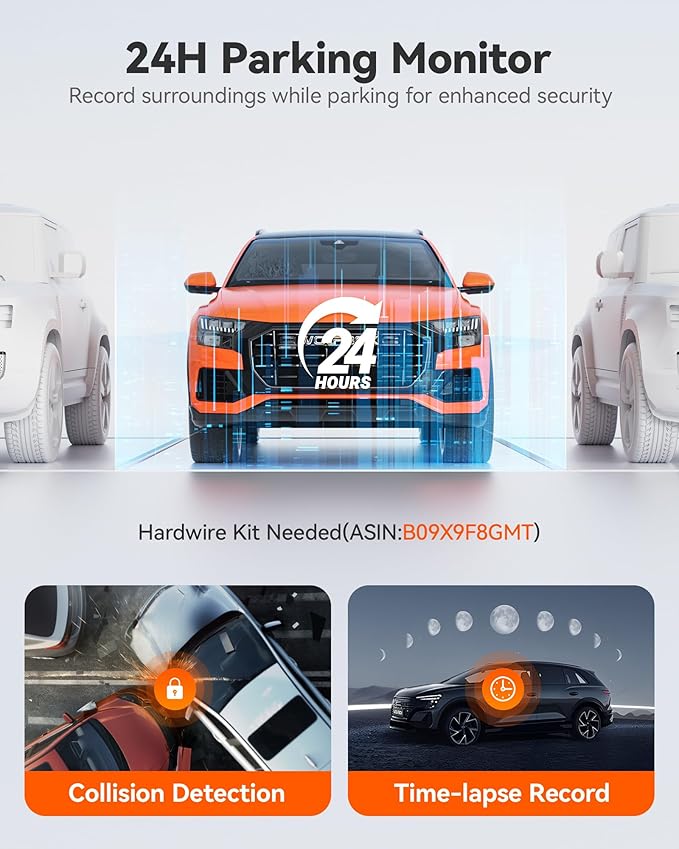 WOLFBOX G850 PRO 4K Mirror Dash Cam with ADAS and BSD, Smart Rear View Mirror with 5.8GHz WiFi, Voice Control, 12 inches Camera Includes 64GB Card, GPS, G-Sensor, Loop Recording