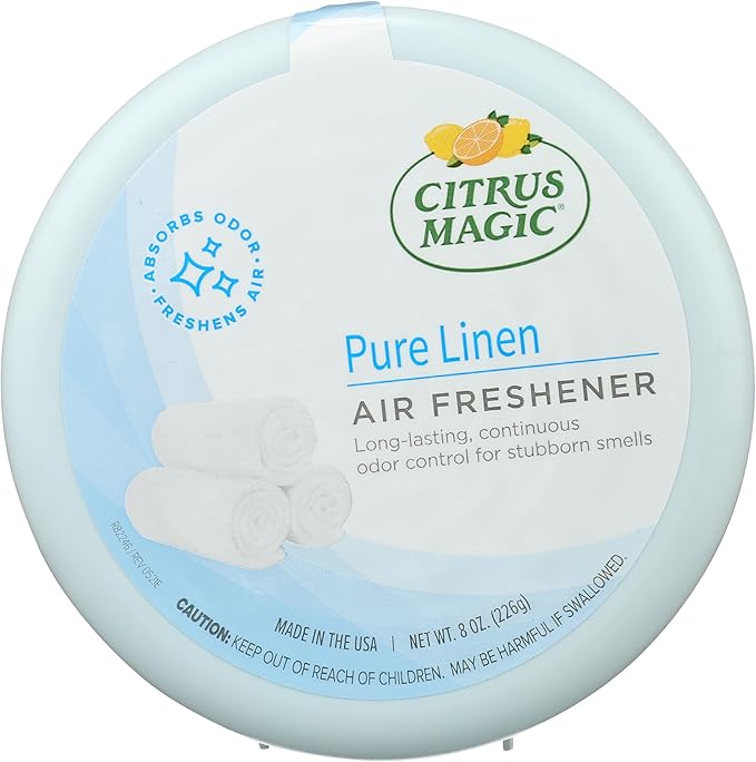 Citrus Magic Odor Absorbing Solid Air Freshener, Pure Linen, 8-Ounce, Pack of 1